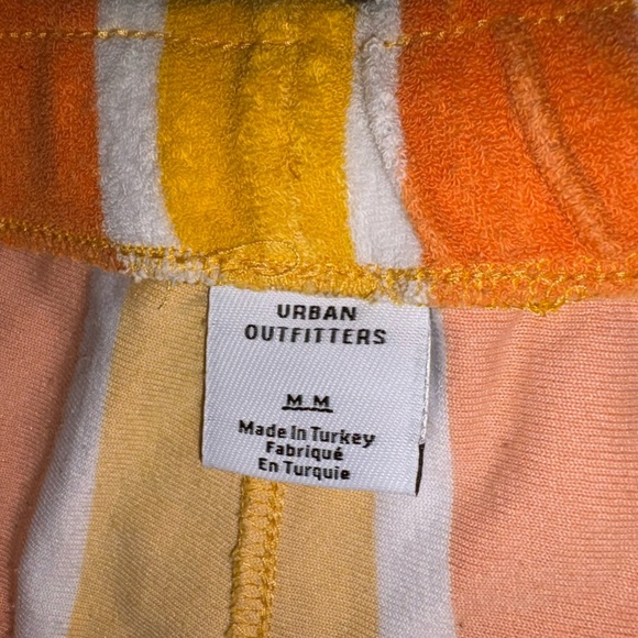 Urban Outfitters Orange Striped Terry Shorts - Picture 3 of 9